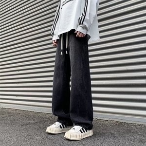 美式高街牛仔裤男女 潮牌个性显高休闲裤N1074/P46图片