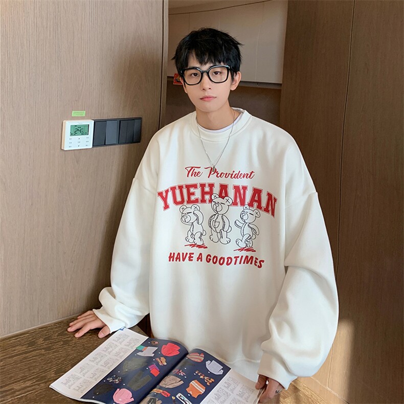 抖音供货、复合重磅360克现货圆领卫衣宽松D223A-YL2304-特P28,男装卫衣,电商019-1