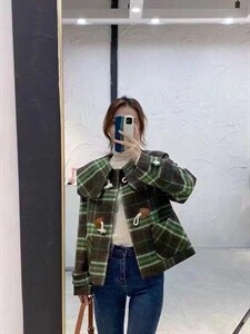 冬款呢料外套图片