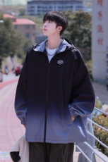 港风山系防水冲锋衣渐变色夹克男：聚酯纤维JK77087P85控128，男装夹克，星座226-1