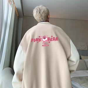 摇粒绒棒球服男大码开衫卫衣男夹克 BF86329-P65图片