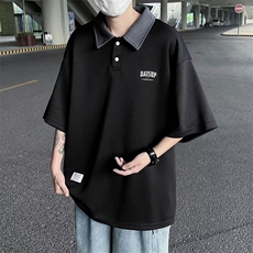 翻领短袖T恤男简约百搭休闲打底五分袖POLO衫P30，男装Polo衫，星座1116-2