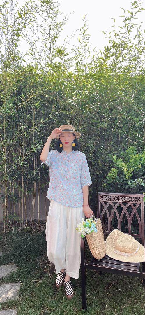 纯苎连衣裙小衫裤子裙子衬衣 时尚风 风淑女风休闲风，女装连衣裙，川哲