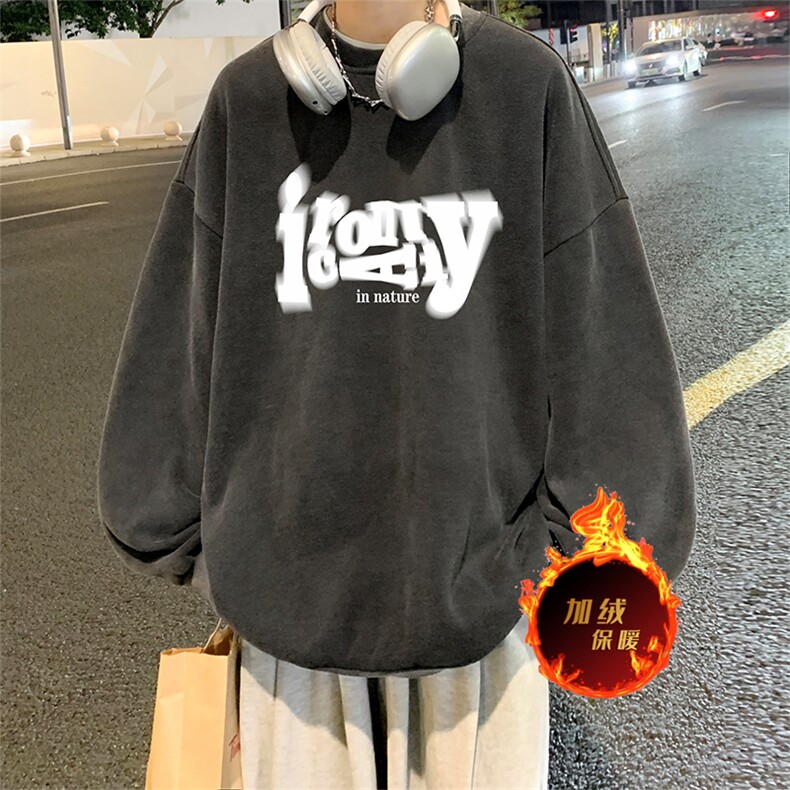 直播品质 500克重磅美式做旧水洗卫衣 H1333-常规特P45-加绒特P55图片