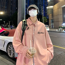 港风夜景春季新款时尚麂皮绒宽松翻领衬衫外套S72P45控68，男装衬衫，电商A247