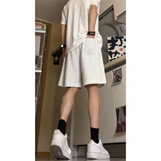 新中式高街ins小众梅花hiphop五分休闲短裤运动裤《图案以注册》，男装休闲裤，电商A063