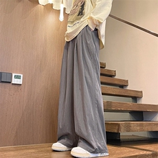 8XL-M特大码风棉麻裤男长裤子宽松直筒型休闲拖地裤k955P65，男装休闲裤，电商D206-1