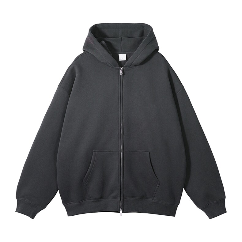 抖音得物高品质二开350克秋冬双头双拉链卫衣开衫外套W74,男装卫衣,电商A486-1