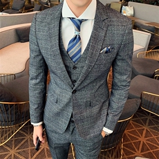痞帅男装西服套装三件套礼服职业正装1012-W9033，男装西服套装，星座1012