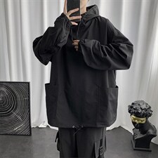 新款外套春季韩版ins港风工装宽松休闲bf薄款连帽夹克JK8503-p35图片