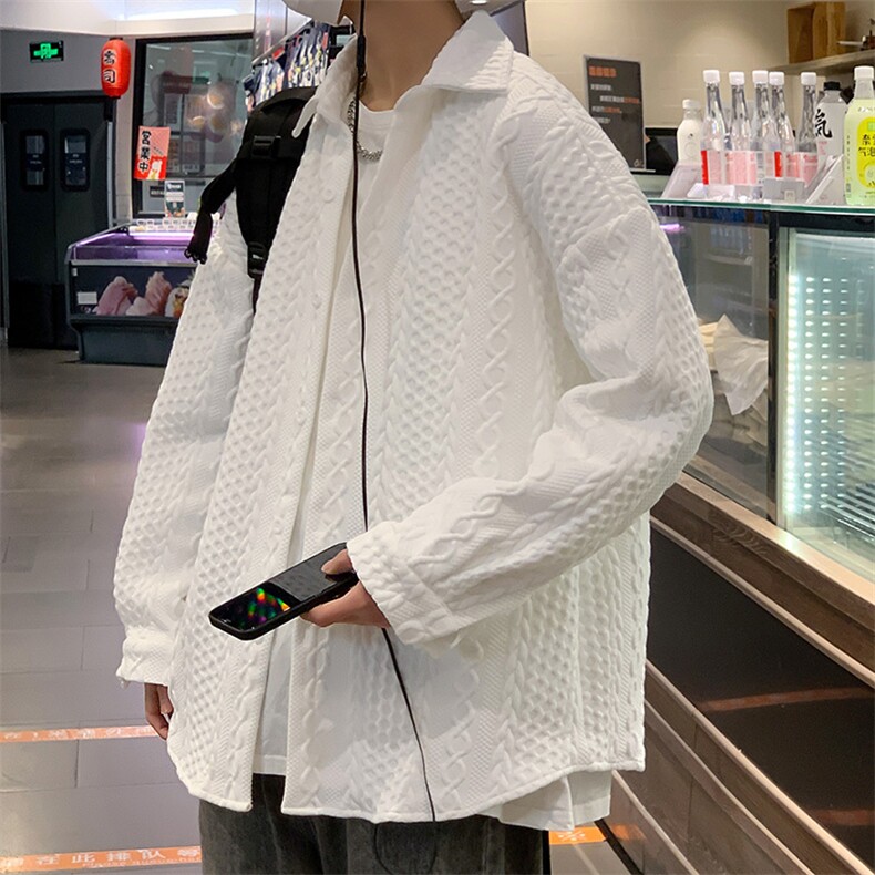 长袖衬衫春款男港风潮流M58P43，男装衬衫，星座1116-2