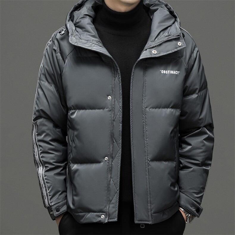 冬季新款连帽羽绒服男士中青年商务休闲上衣加厚防寒保暖男装外套,男装羽绒服,电商B212（原钱塘6029）