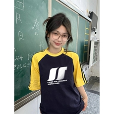 黄袖拼藏青