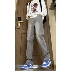 美式高街vibe重工艺水洗水泥灰hiphop弹力牛仔裤货号K2410P55，男装牛仔裤，电商A063