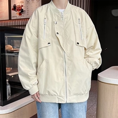秋季新款飞行员上衣外套男女宽松百搭设计工装夹克棒球服JK909，男装夹克，星座1116A-1（原606A）