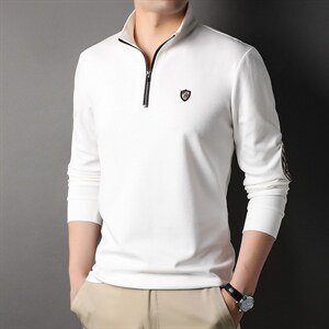 G99616男式秋季服装新款长袖T恤青年立领卫衣四季打底体恤P65