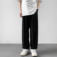 8XL-M风亚麻裤男宽松棉麻裤子大码阔腿裤灯笼裤新中式K965P30，男装休闲裤，电商D206-1