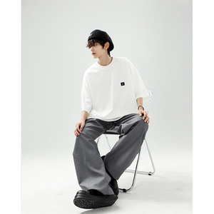 8XL-M 重磅！特大码T潮牌上衣男中性华夫格短袖T恤DX304P25控39图片