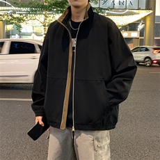 夜景纯棉水洗棉布立领夹克男士休闲外套上衣A406JK2568P85，男装夹克，星座309（原A406）