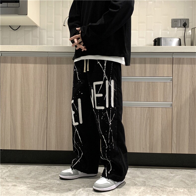 情侣百搭灯芯绒抽绳休闲裤男大码宽松拖地裤A161-2-G3008-P35,男装休闲裤,电商A161-2