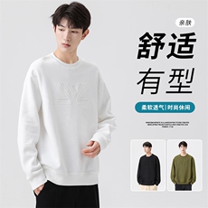 M-8XL秋季大码胖男生时尚休闲圆领个性印花卫衣男59，男装卫衣，星座209