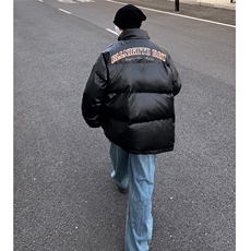港风23新款冬季时尚百搭立领PU皮棉服外套MY64510P115控158，男装棉衣，电商A268A