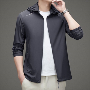 BGW833178春夏男士透气皮肤衣冰丝外穿防晒服薄款户外免烫外套,灰色连衣裙外面怎么搭配什么外套图片
