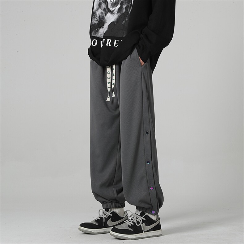 高品质无影墙休闲裤男排扣裤宽松大码束脚卫裤MYK22-9709-P45,男装休闲裤,星座717