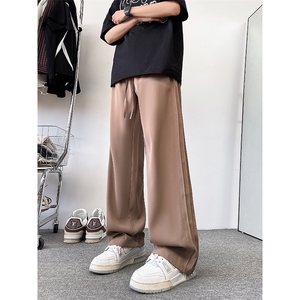 K153/P45高品质冰丝垂感美式条纹休闲裤男潮直筒百搭宽松大码西裤,男装西裤,电商基地A050