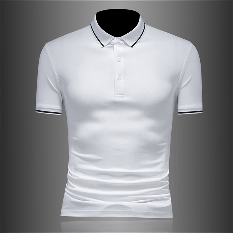 2025夏季7A抑菌主推撞色领常年短袖T恤翻领Polo衫D342-2258特P42图片