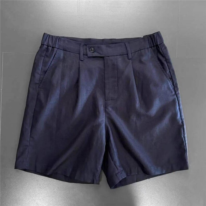 夏季2025新款半松紧腰五分休闲短裤宽松舒适男款清凉透气00373P45,男装牛仔裤,电商A089-1