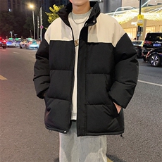 现货抖音得物品质拼接撞色三防加厚棉衣外套冬季立领棉服MY88888，男装棉衣，电商A486