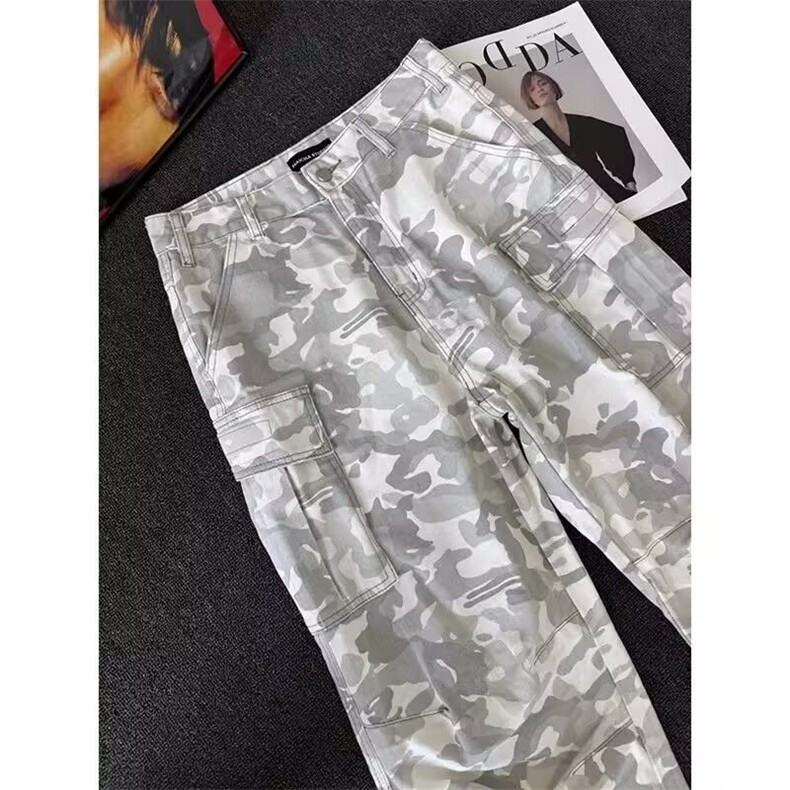 水洗灰迷彩多口袋工装裤户外伐木裤KZ791特P57,男装工装外套,星座908-1