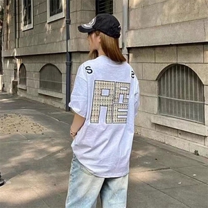 万针全刺绣工艺抖音得物高品质260克重磅纯棉双纱美式高街短袖T恤图片