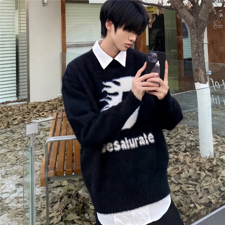 秋冬新款毛衣潮牌男针织套头衫秋冬款时尚休闲上衣MY7164-P52,男装针织衫/毛衣,星座208-5
