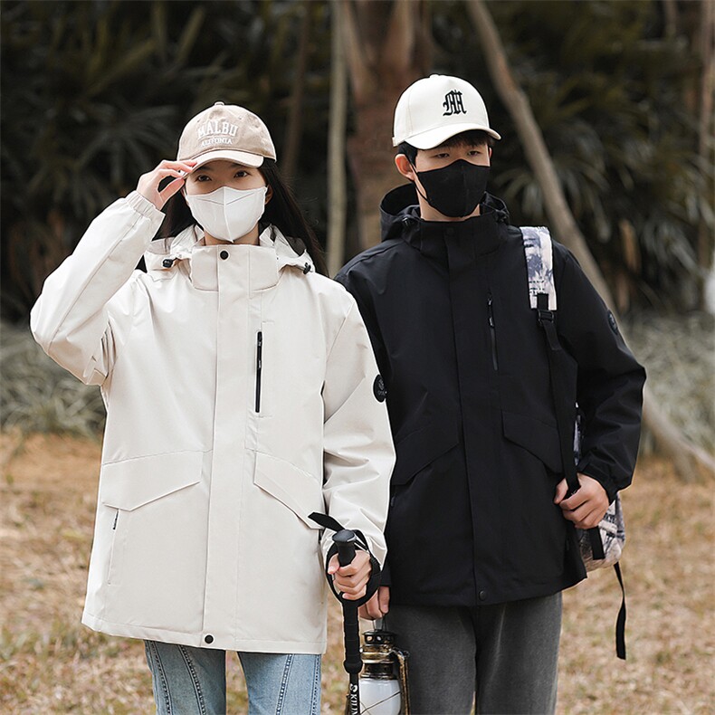 FL88821-88888春秋男女防风防水冲锋衣户外连帽时尚休闲夹克图片