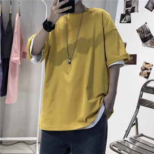 T300纯棉200克S-5XL10色选T恤光版纯色T抖音直播供货大码
