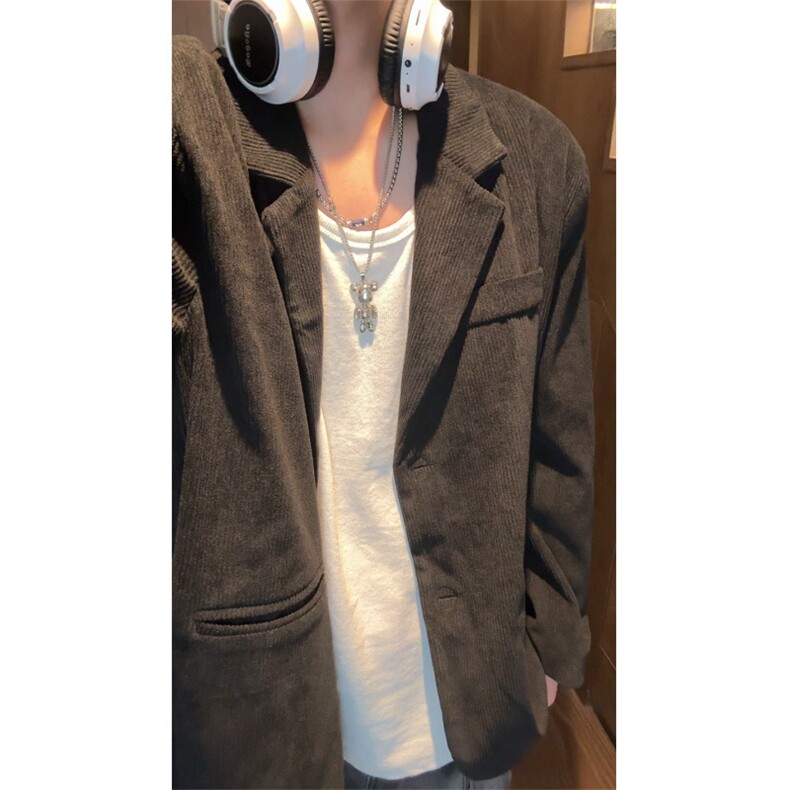 现货WT902-P85控108大码高品质现货灯芯绒印花西装外套,男装西服套装,电商D232