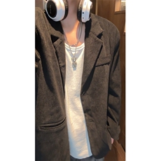 现货WT902-P85控108大码高品质现货灯芯绒印花西装外套，男装西服套装，电商D232