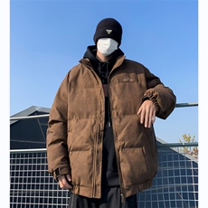 美拉德加厚皮棉服男冬季2024新款面包服美式棉衣外套MF176-P95，男装棉衣，星座412-3