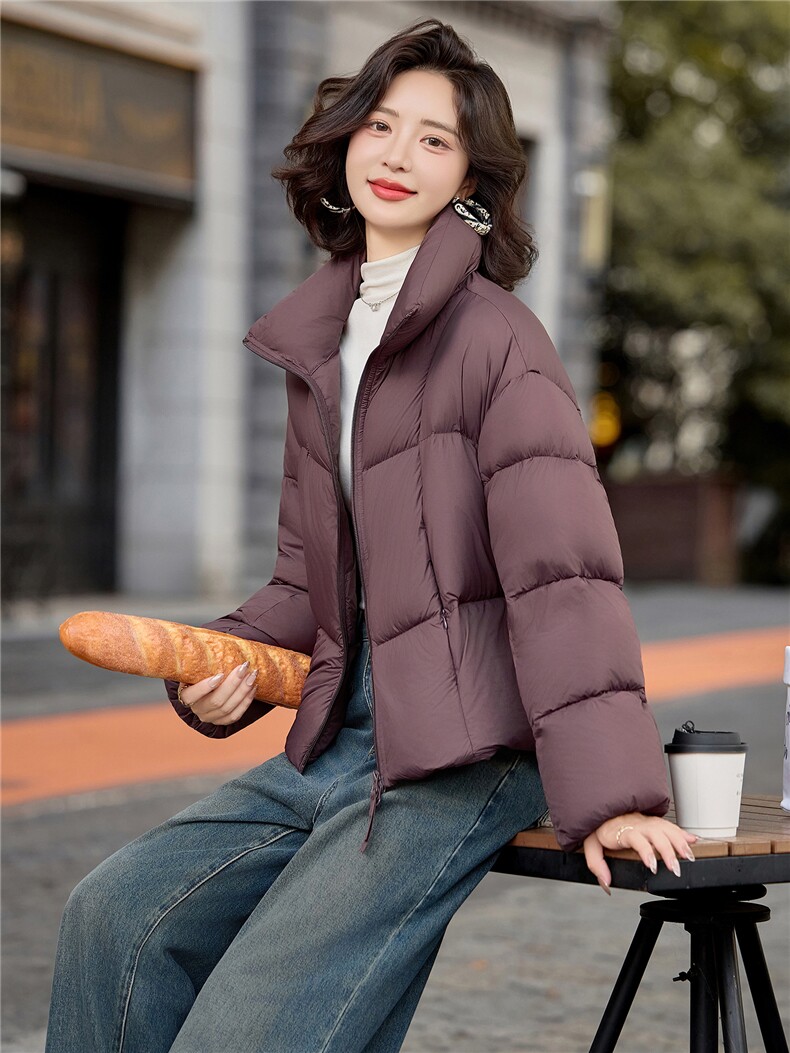 现货2025新款羽绒服短款泡芙时尚保暖外套,女装羽绒服,仟媚宠