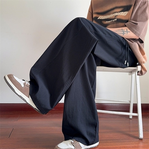 现货 夏季新款休闲裤男宽松冰丝裤纯色弯刀裤CK3515-P45 控68图片
