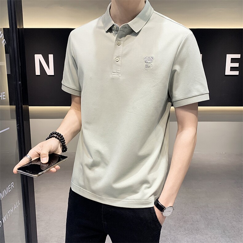 数据好 时尚字母男款短袖 青春流行韩式T恤POLO衫 A329-2535-P50图片
