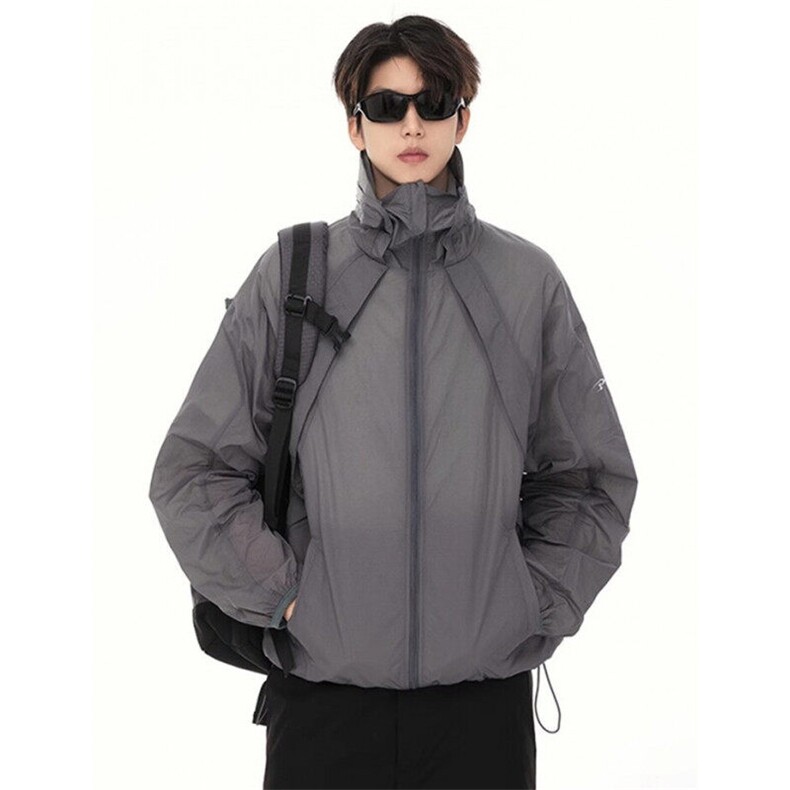 防晒衣男夏季户外防紫外线连帽遮阳服机能风露营遮阳外套 FY012图片