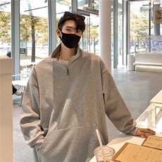 360克重磅冲锋衣内胆半拉链翻领POLO衫高领卫衣男WY77077P65控88，男装卫衣，星座227-7