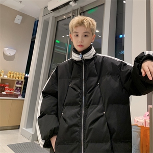 特P95控158168三条杠棉服冬外套情侣格子棉衣立领面包服MY243图片
