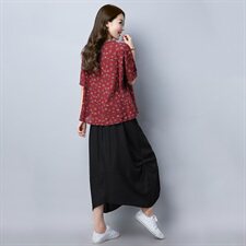 2021年夏季短袖气质优雅韩版通勤荷叶边纽扣中长款T恤，女装T恤，叶笙衣