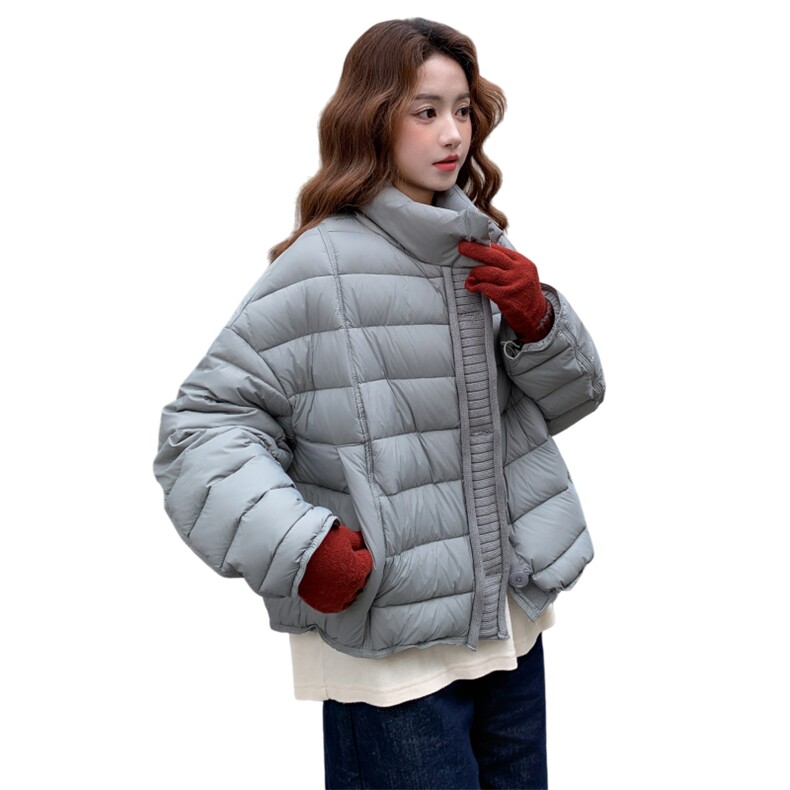 现货主推~秋冬新款针织拼接羽绒服外套90绒2B237-6132-P295-K418,女装羽绒服,2B237