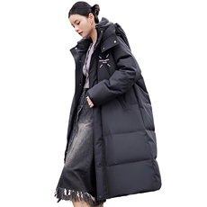 2024冬装新款马吉拉时尚潮流简约气质连帽羽绒服，女装羽绒服，PLAYFOX