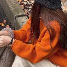 羊绒衫女秋冬新款圆领宽松毛衣百搭时尚针织打底衫，女装羊绒衫，琳华羊绒